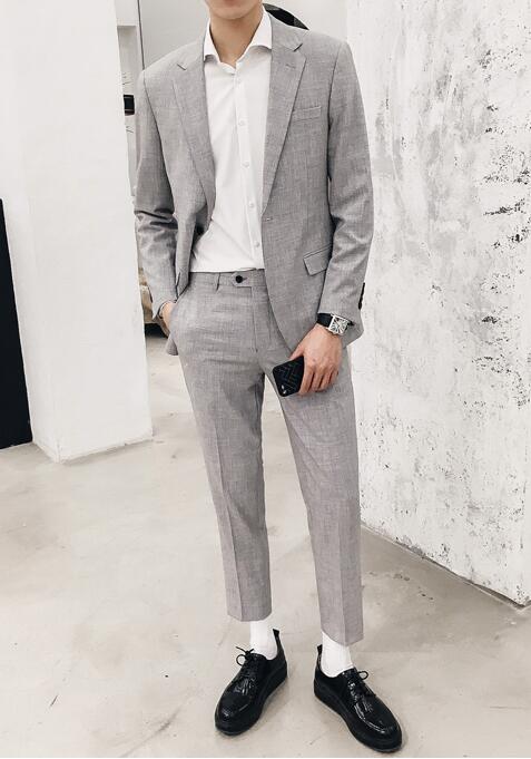 春夏季韓版修身西服套裝